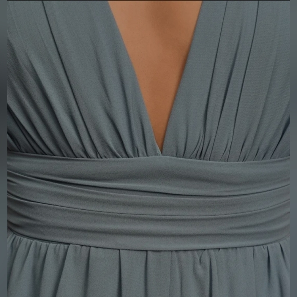 Lulu's Divine Muse Slate Blue Wide-Leg Jumpsuit - Picture 5 of 12